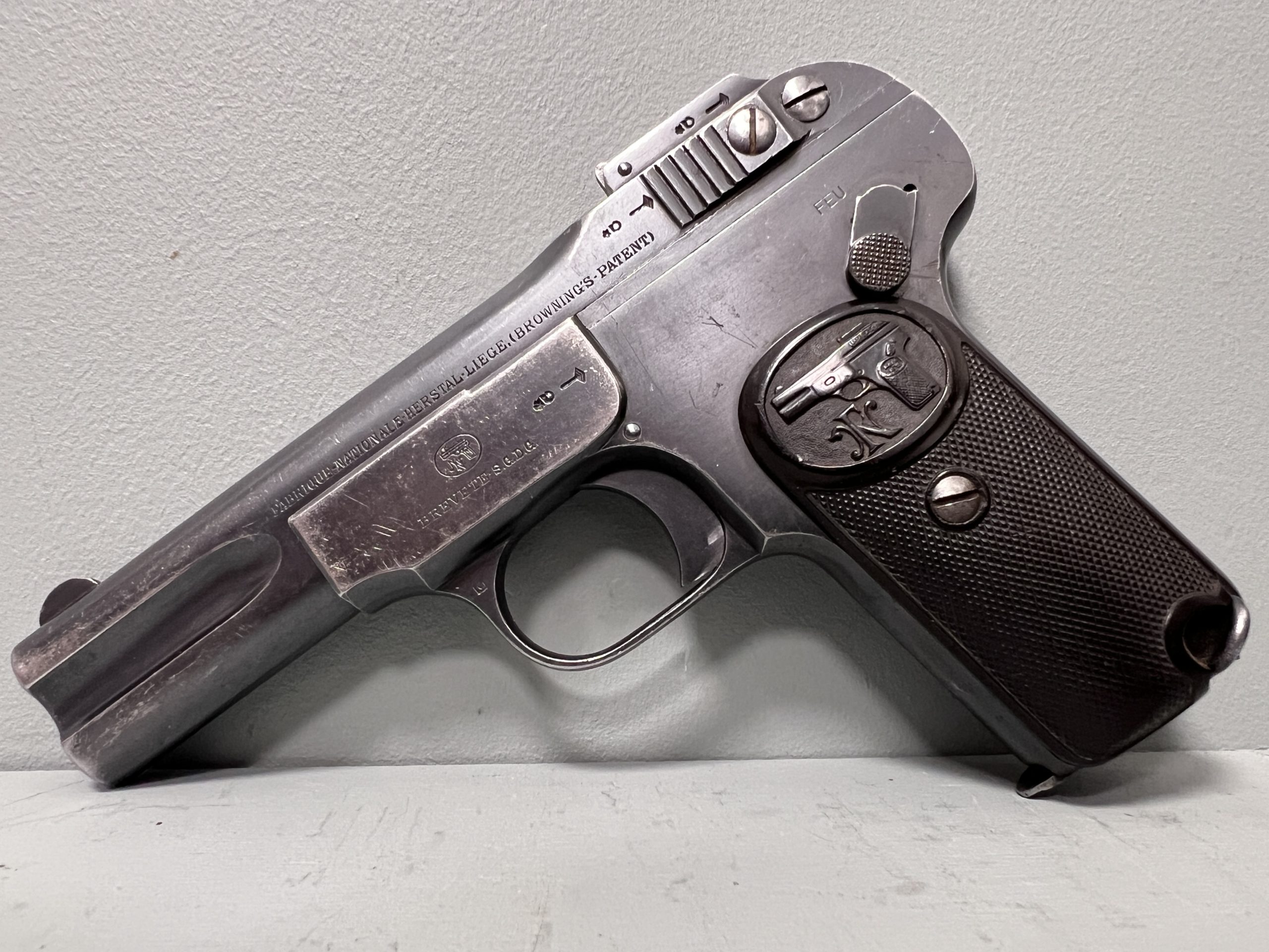 FN Browning 1900, kal. 7,65mm, 1902 rok, wczesne okładziny, BDB Lufa! /MKB-145/ - obrazek 2